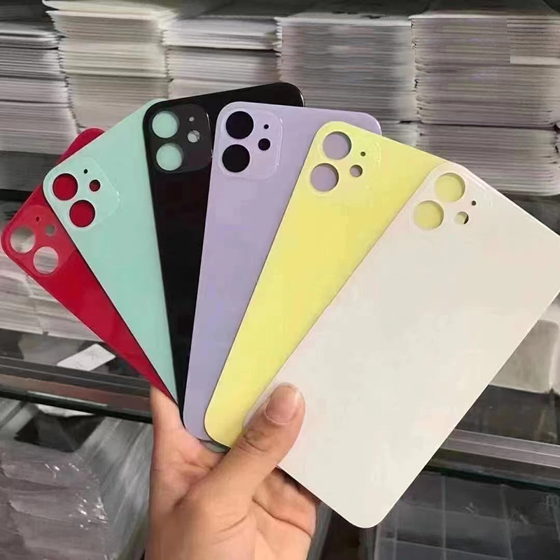 Замена для iphone 12 mini 13 pro max большое отверстие Задняя стеклянная крышка батарейного отсека задняя крышка батарейного отсека