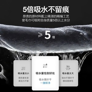 Serviette de lavage de voiture Chongteng, double face, en suède épaissi, très absorbante, sans peluches, pour le nettoyage des véhicules - Product Image 5