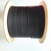 Cable de Fibra Óptica para Exteriores FTTH, Revestimiento LSZH, Reforzado con Alambre de Acero, 1, 2 y 4 Hilos, G652D G657A1, Rollo de 2km-5km