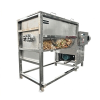 Mélangeur à Vis Horizontal avec Capacité de Mélange de 300 kg en Acier Inoxydable SUS304 pour Poudres Alimentaires et Chimiques – Mélangeur à Ruban