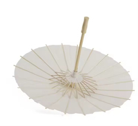 Parapluie en papier huilé blanc en bois pour décorations de plafond, accessoire de danse vintage pour femmes, idéal pour mariages, fêtes, Noël et la maison