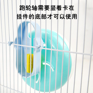Hamster Running <b>Wheel</b> Pendant <b>Plastic</b> Blue Pink For Cage Accessory - Product Image 3