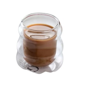 Tazza da Caffè Artigianale in Vetro Borosilicato a Doppia Parete, Isolata, Trasparente, Vendita all'Ingrosso - Product Image 4