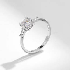 14k 18k Gold Runder Verlobungsring Labor-Gezüchteter Diamantring Versprechen-Solitär-Diamantring - Product Image 6