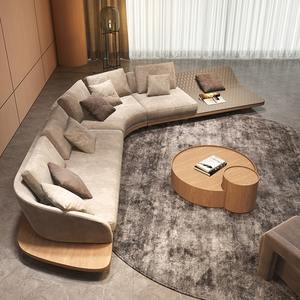 Italiaanse Minimalistische <span class=keywords><strong>Ferrari</strong></span> Doek Sofa Set Voor Grote Appartement Boog Hoek Speciale-Vormige Combinatie Voor Woningmeubilair Dilraba - Product Image 1