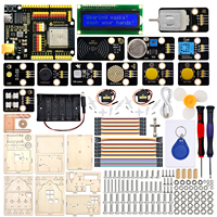 Kit de Componentes Electrónicos para Casa Inteligente IOT de Keyestudio, Kit de Aprendizaje de Programación en Madera Programable para ESP32