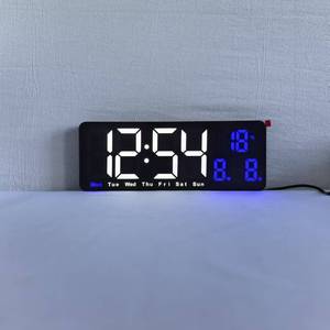 Orologio <span class=keywords><strong>da</strong></span> <span class=keywords><strong>Parete</strong></span> Digitale LED Elettrico con Temperatura, Settimana e Calendario, Alimentato USB, in Materiale ABS, Design Artistico per Soggiorni - Product Image 5