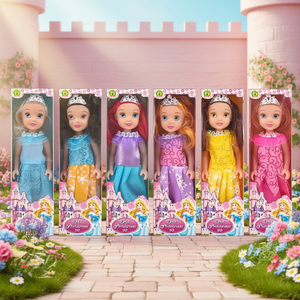 ตุ๊กตาเจ้าหญิงแสนหวาน 25 ซม. พร้อมมงกุฎและชุดสำหรับเด็กผู้หญิงเล่น - Product Image 3