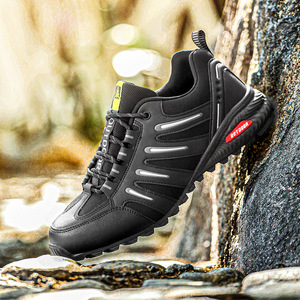 Zapatos de Senderismo para Hombre, Parte Superior Sintética, Entresuela de EVA, Suela de Goma Antideslizante, Transpirables, Ligeros, Resistentes a la Abrasión, Todos los Zapatos - Product Image 4