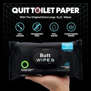 Wipes OEM Flushable Adult Bathroom Toilet Cleaning Butt Wipes
