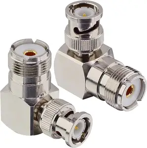 Right Angle Coax Adapter L Shape UHF to BNC Connector Adapter