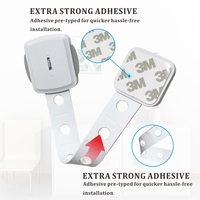 Verrou de sécurité pour enfant Prodigy LH11, en ABS durable, anti-prise de main, pour placard, longueur réglable, pour porte en verre