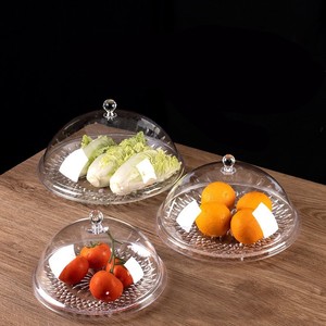 Transparent Acrylic Cake <strong>Tray</strong> With Cover Snack <strong>Dessert</strong> Fruit <strong>Tray</strong> With Stand - Product Image 4