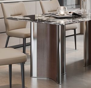Muebles de comedor modernos de lujo, recién llegados, mesas de comedor de acero inoxidable y mármol para el hogar, Bar, oficina o apartamento de Hotel - Product Image 5