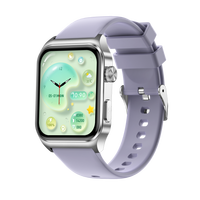 Reloj Inteligente ECG E100 Cuadrado de 1.85 Pulgadas para Android IOS, Resistente al Agua IP68, Recordatorio de Sedentarismo, Monitor de Salud SpO2, para Hombres, Mujeres y Parejas