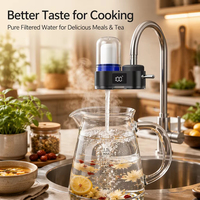 Robinet purificateur hydroélectrique à affichage LED intelligent, absorbe le chlore résiduel et les produits chimiques organiques, améliorant la clarté globale de l'eau