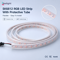 Tira de LED RGB Programable SK6812 DC5V, 30 Píxeles por Metro, SMD5050, Circuito Integrado Incorporado, PCB Blanco/Negro de 10 mm, Luz Digital Flexible