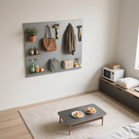 Papan Pegboard Logam Tebal 1.0mm untuk Mengorganisir Pakaian, Tas, Sepatu, Peralatan, Perhiasan, Penyimpanan Kamar Mandi - Tahan Lama