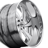 Jantes JUWA 1 pièce, roues personnalisées pour voitures particulières, 24/26 pouces, 5x120/5x114.3, aluminium forgé concave, finition chrome argenté