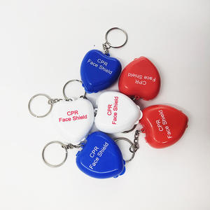 Porte-clés en forme de cœur multicolore, masque facial CPR, masque respiratoire <span class=keywords><strong>à</strong></span> valve unidirectionnelle, respiration artificielle <span class=keywords><strong>bouche</strong></span> <span class=keywords><strong>à</strong></span> <span class=keywords><strong>bouche</strong></span> - Product Image 4