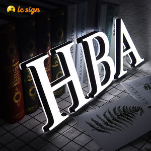 LC toàn cầu công ty thương mại lớn 3D chữ tùy chỉnh led <span class=keywords><strong>frontlit</strong></span> dấu hiệu cho cửa hàng signage - Product Image 5