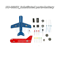 Kit DIY de module électronique de circuit de clignotement pour petites pièces de modèles d'avions HU-089S LED Flow Light