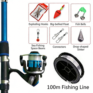 Nouvelle <span class=keywords><strong>canne</strong></span> à pêche et moulinet robustes, combo pour gros poissons-chats, <span class=keywords><strong>canne</strong></span> à pêche spinning, équipement à forte capacité de charge pour la pêche en eau douce - Product Image 4