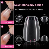 OEM 120/552 pièces/boîte embouts d'ongles ultra-minces sans couture vente à chaud XXS embouts d'ongles en gel semi-mat pour logo sans doigts