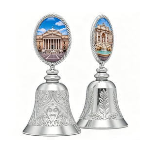 Medalla Religiosa Plateada con Escena de la Ciudad del Vaticano, Impresión UV, Imitación de Esmalte 3D, Recuerdo Moderno y Tradicional Decorativo - Product Image 4