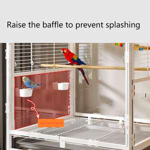 Kuş kafesi yüksek kaliteli ekstra büyük kuş kafesi kapalı paslanmaz çelik Bite ve çizilmeye dayanıklı çok fonksiyonlu ekran papağan - Product Image 3