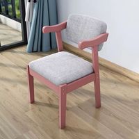 Chaise de salle à manger en bois massif, design nordique, revêtement en tissu, mobilier minimaliste pour la maison, chaise confortable pour une assise prolongée, démontable