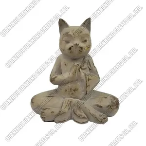 Статуэтка статуя дзен Йога расслабленная поза Будда смолы Будда садовые украшения медитация собака статуя
