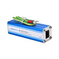 Protector contra Sobretensiones Medcamex 48V POE RJ45 SPD, Supresor de Picos de Señal de 100Mbps, Protección de Bajo Voltaje para Cámara IP y Switch POE