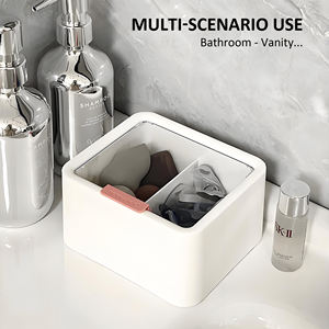 Semplice scatola di immagazzinaggio nordico Desktop che conserva il trucco cotone bellezza in polvere soffio cotone tampone interdentale con filo interdentale rossetto - Product Image 3