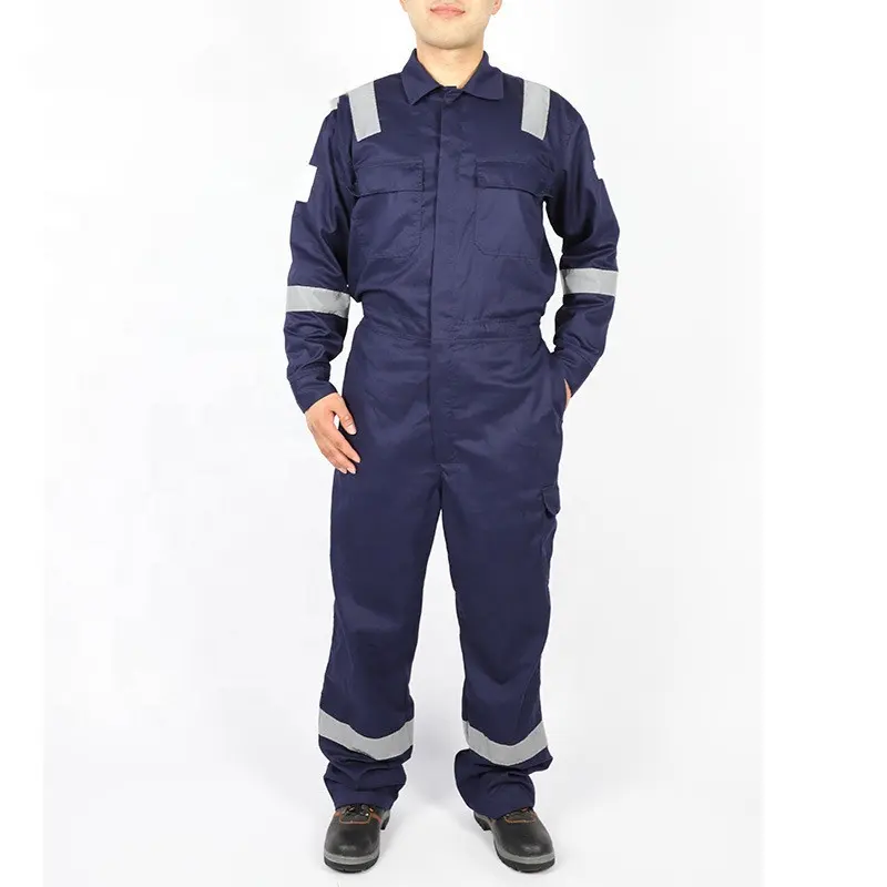 Sıcak satış özel düz renk hi-vis kimyasal asit Alkali dayanıklı takım için yağ ve gaz iş giysisi