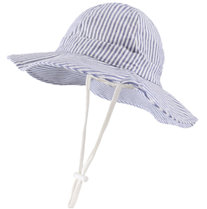 Sombrero de Pescador a Rayas para Niños, Versátil, para Exteriores, Primavera-Verano 2025, para Playa y Protección Solar - Product Image 3