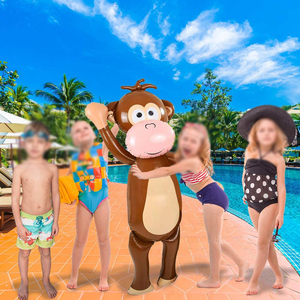 54 inch khỉ thổi phồng trang trí vườn thú dễ thương vui vẻ bên thổi phồng cho các bữa tiệc theo chủ đề động vật - Product Image 6