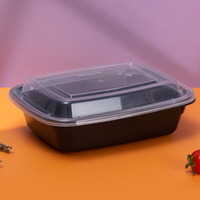 Contenedores Rectangulares Desechables de Plástico PP para Alimentos, Aptos para Microondas, Envases para Llevar