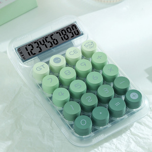Nueva calculadora colorida de moda, Teclado mecánico redondo transparente, escritorio, color degradado, Calculadora financiera de alto valor - Product Image 5