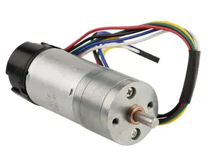 GM370 25mm 6v 12v dc gear motor reversible with 48CPR encoder used in robots