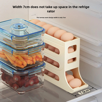 Plateau à œufs automatique empilable blanc pur, conteneur de rangement pour œufs pour porte de réfrigérateur domestique