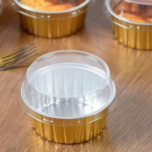 EUSOAR Couvercles jetables pour ramequins Bleu Lac, 60 paquets, 5 oz, en aluminium, <span class=keywords><strong>mini</strong></span> moules à muffins, pour desserts, cheesecakes, crème brûlée - Product Image 3