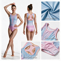 Justaucorps de gymnastique rythmique sur mesure, sublimation, blanc et rose avec strass, costume de danse artistique pour la pratique