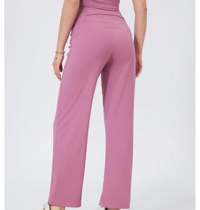 Wholesale Women's High Waist Wide Leg Yoga Pants with Back <b>Pocket</b> Tummy Control Flowy <b>Leggings</b> Buttery Soft Activewear Trousers - Product Image 2
