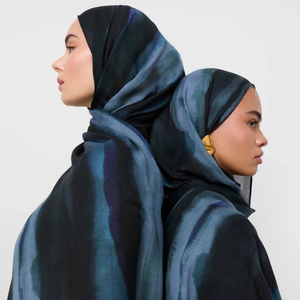 Alta calidad 70*180 cm Modal viscosa algodón étnico Bandana nuevo diseño Floral patrón personalizable Logo impreso Hijab bufanda - Product Image 5