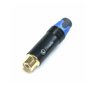 Conector Phono RCA Jinsanhu Hembra, Chapado en Oro, Aislamiento Azul, Adaptador de Audio y Video en Línea - Product Image 1