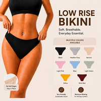 Braguitas de Bikini de Talle Bajo para Mujer, Ropa Interior Suave, Transpirable y Elástica, Logotipo Personalizado, Marca Privada, OEM, ODM, Venta al Por Mayor