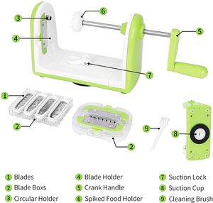 Hot bán nhà bếp xoắn ốc khoai tây <span class=keywords><strong>Slicer</strong></span> Cutter Rau Chopper-spiralizer rau <span class=keywords><strong>Slicer</strong></span> - Product Image 2