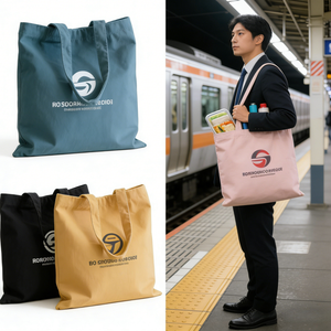 Sac à bandoulière en toile pliable à motif de dessin animé avec fermeture ouverte, grande capacité pour la publicité et l'usage quotidien - Product Image 2