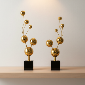 Sculpture <span class=keywords><strong>de</strong></span> boule en acier inoxydable Art Déco personnalisée, sculpture <span class=keywords><strong>de</strong></span> <span class=keywords><strong>bulle</strong></span> en métal, sculpture artisanale, imperméable, durable, décoration intérieure d'hôtel en métal - Product Image 5